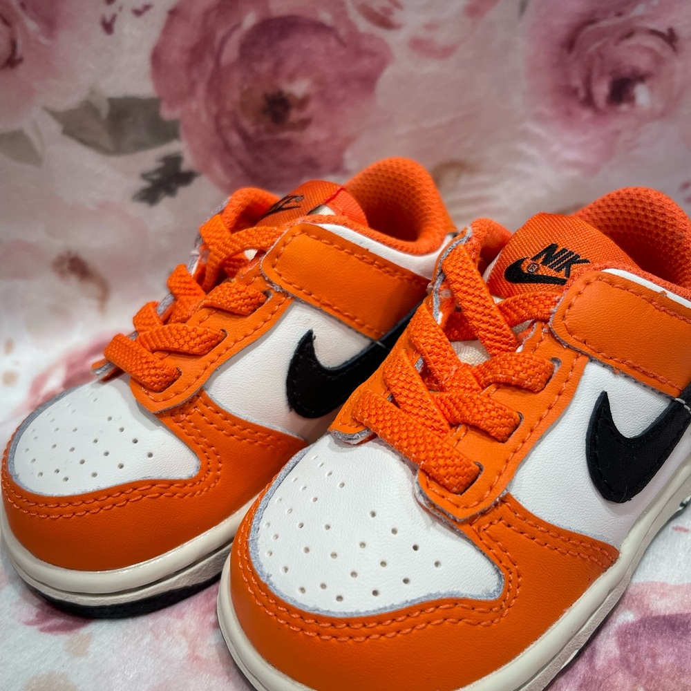 Nike Kids Orange and White Sneakers